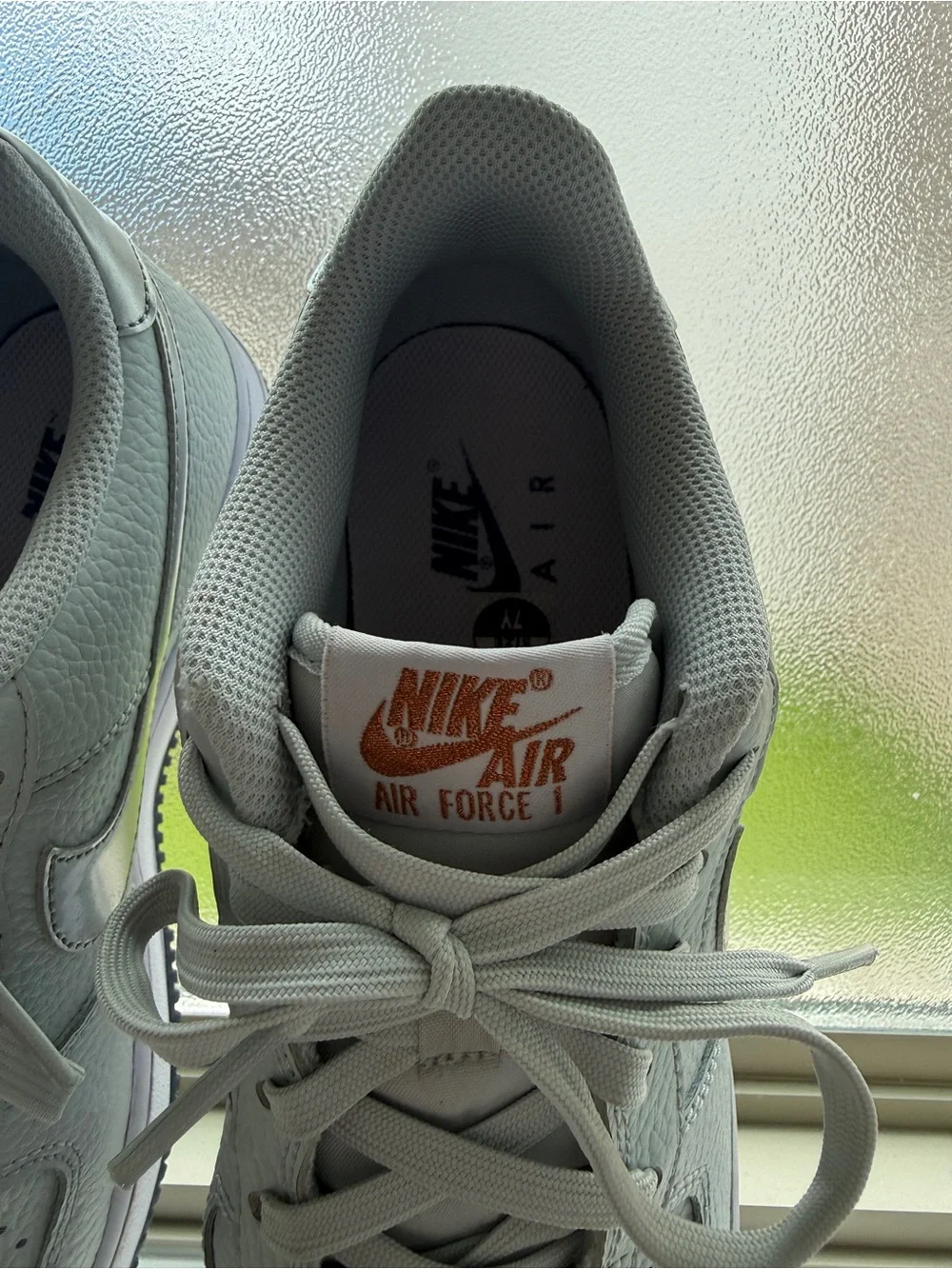 Nike AirForce Light Grey with Silver Swoosh